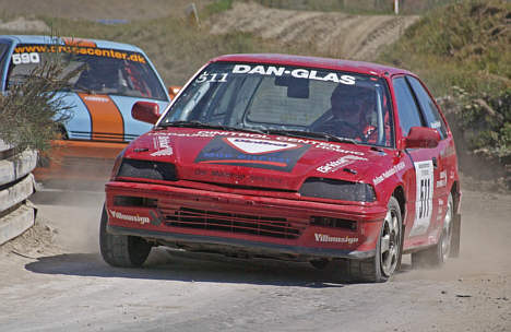 Michael Rolighed går til makronerne i Rally Cross.